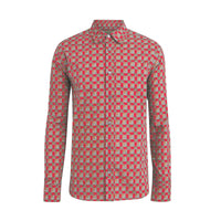 Chemise à imprimé mosaïque d'archive - Bright Red