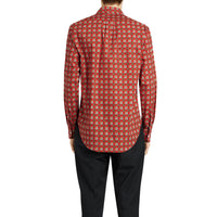 Chemise à imprimé mosaïque d'archive - Bright Red