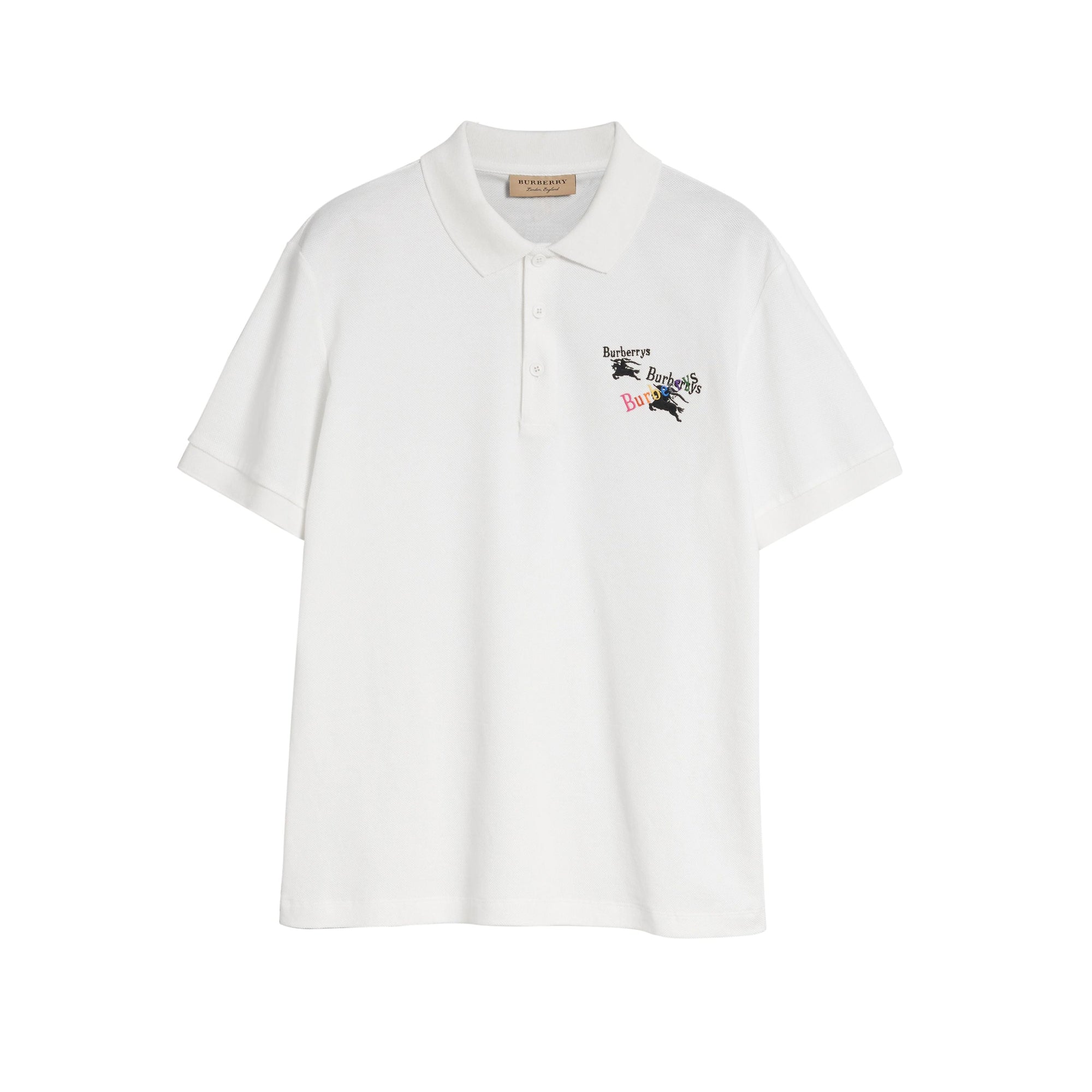 Polo à triple logo d'archive - White