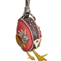 Bijou porte-clés en cuir Derek l'Oiseau - Deep Claret Multicolor