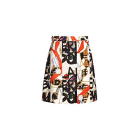 Mini jupe en laine et soie - Stone Pattern