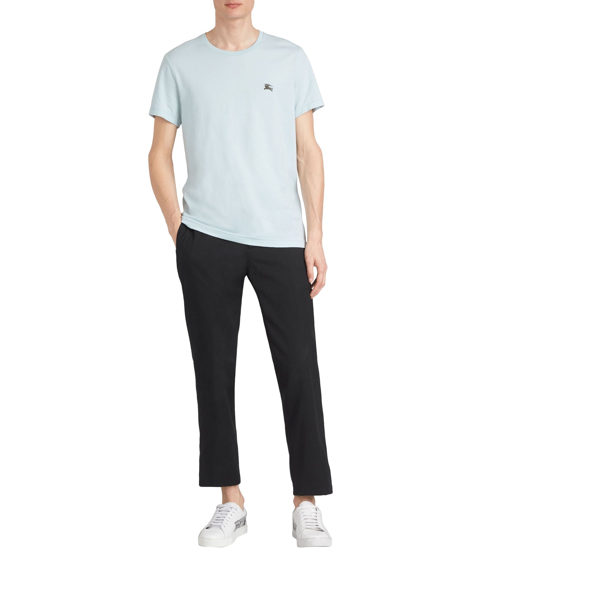 T-shirt à broderie cavalier - Pearl Blue