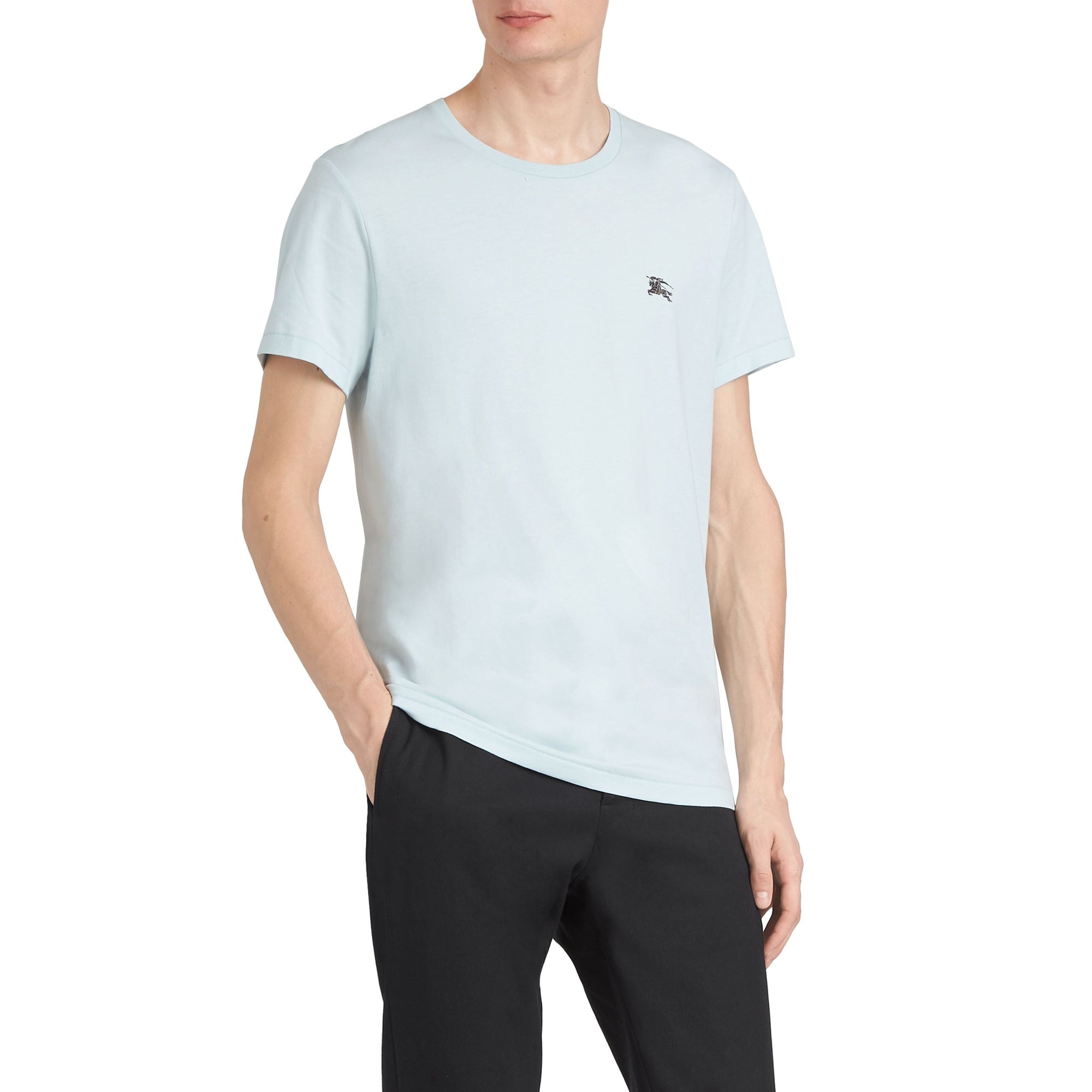 T-shirt à broderie cavalier - Pearl Blue