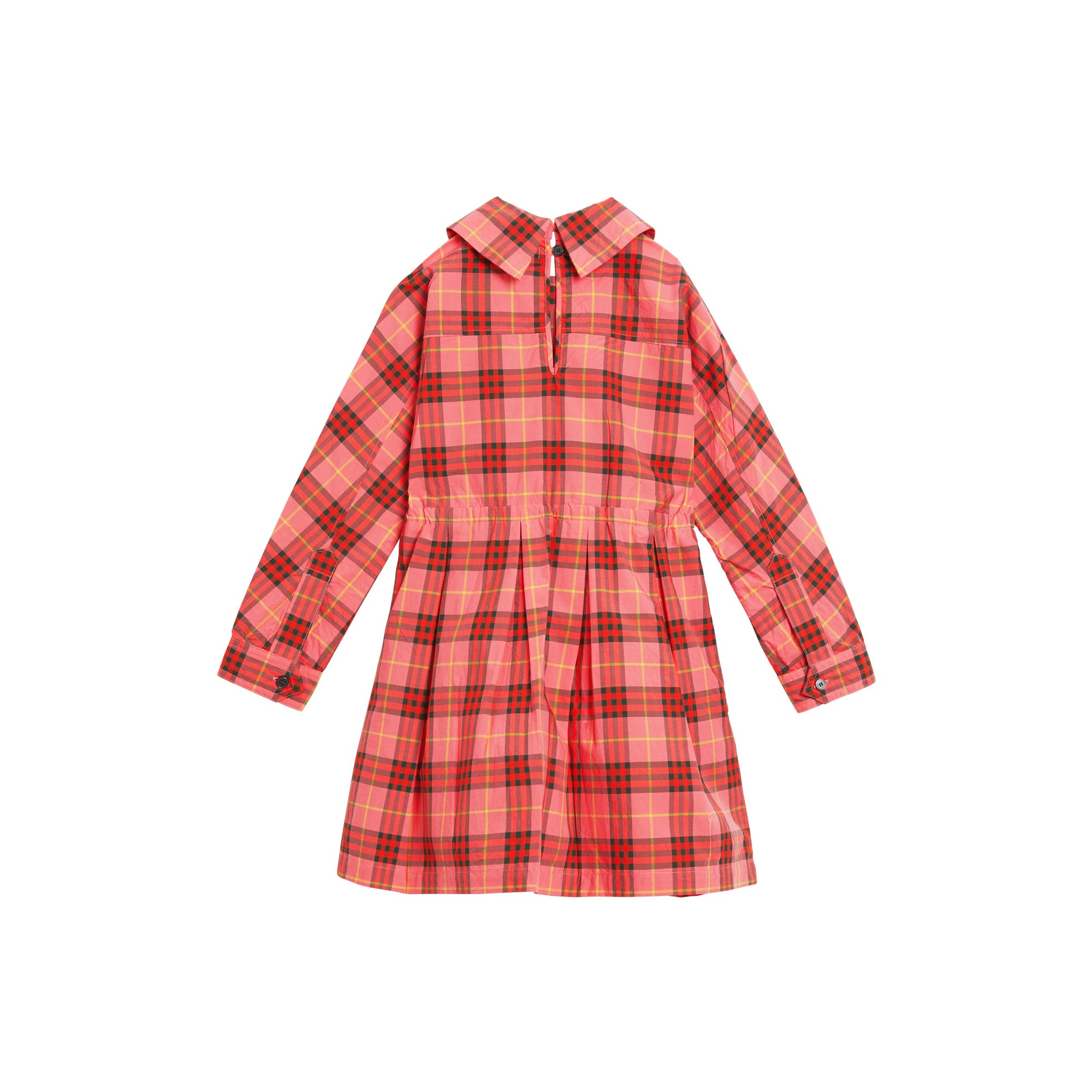 Robe à cordon de serrage et motif Check - Coral Red