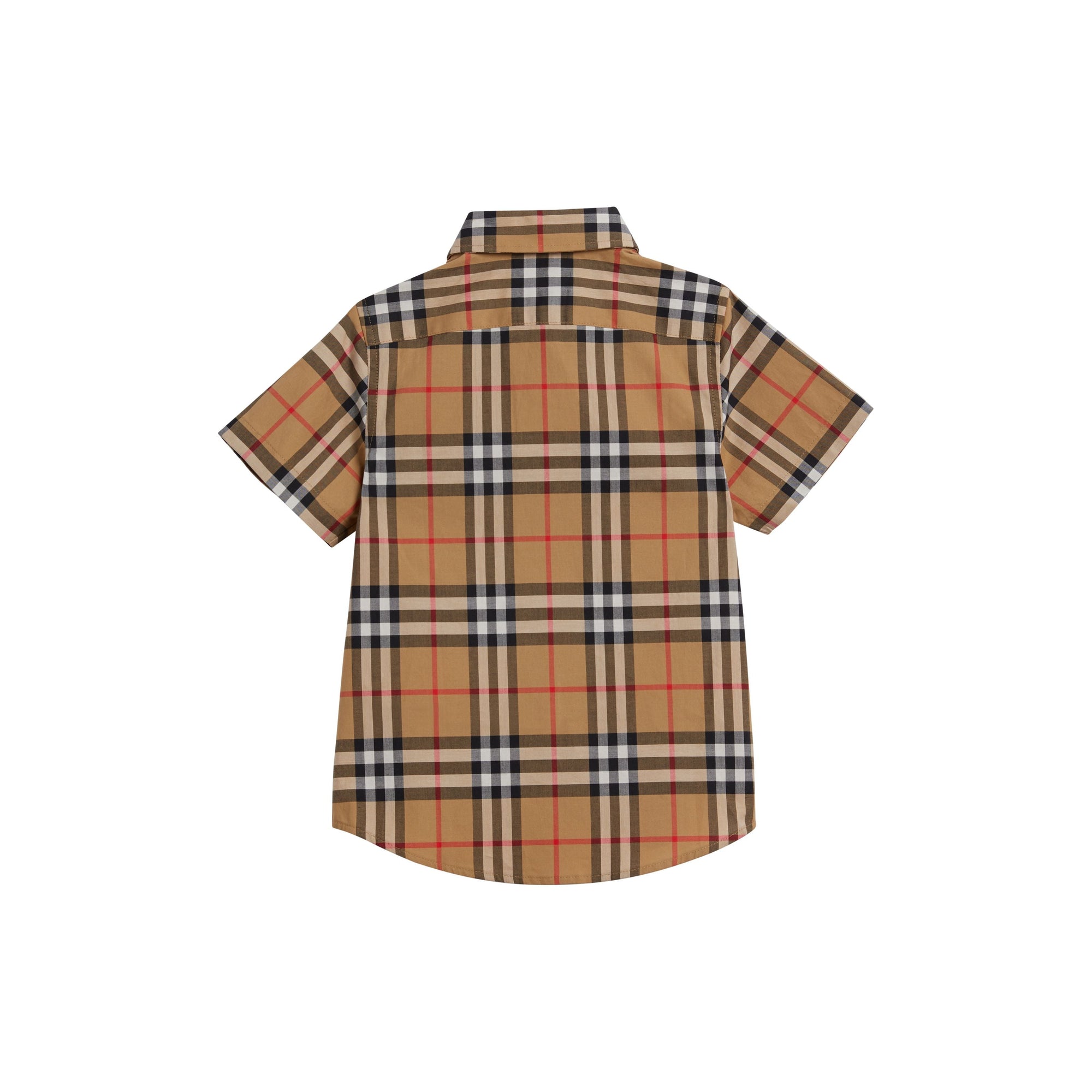 Chemise à manches courtes en coton à motif Vintage Check - Antique Beige