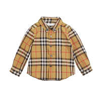 Chemise à col boutonné et motif Vintage Check - Antique Yellow