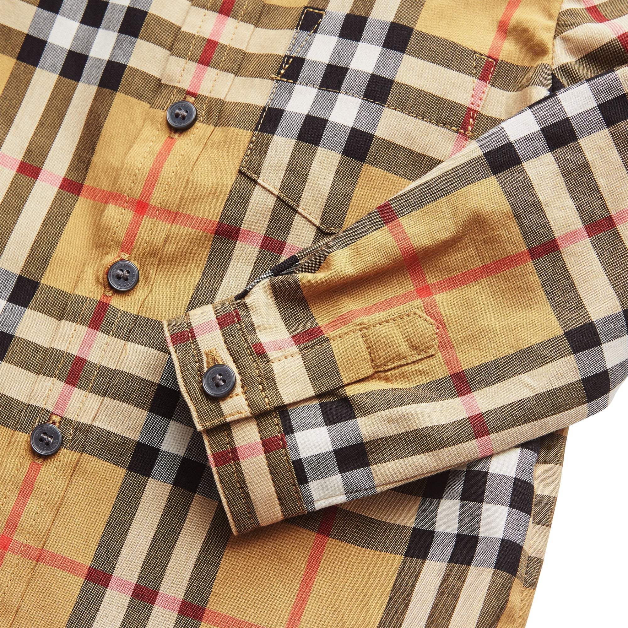 Chemise à col boutonné et motif Vintage Check - Antique Yellow