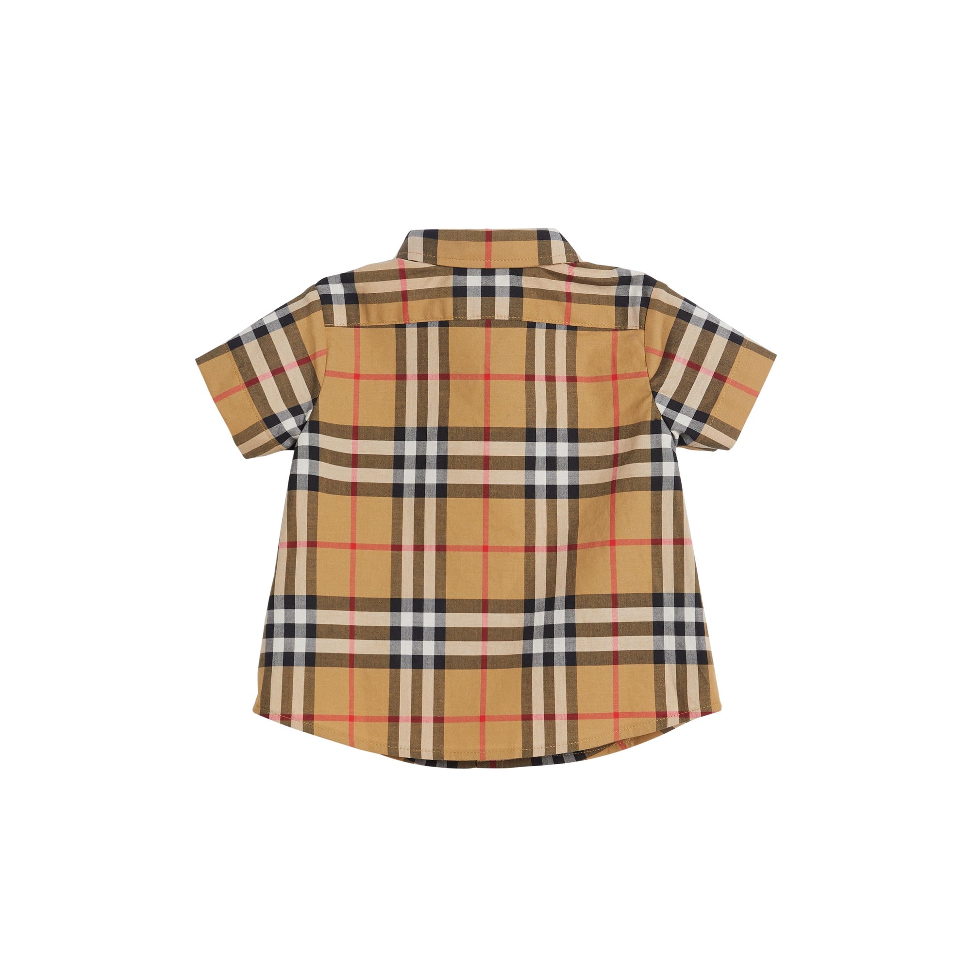 Chemise à manches courtes en coton à motif Vintage Check - Antique Yellow