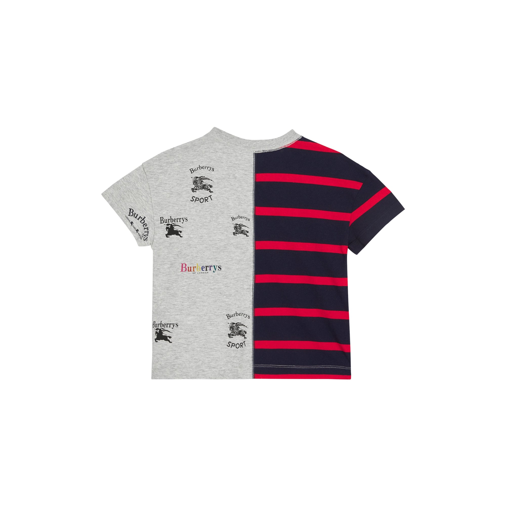 T-shirt en coton rayé à logo d'archive - Parade Red