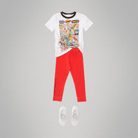 T-shirt à manches longues en coton - White