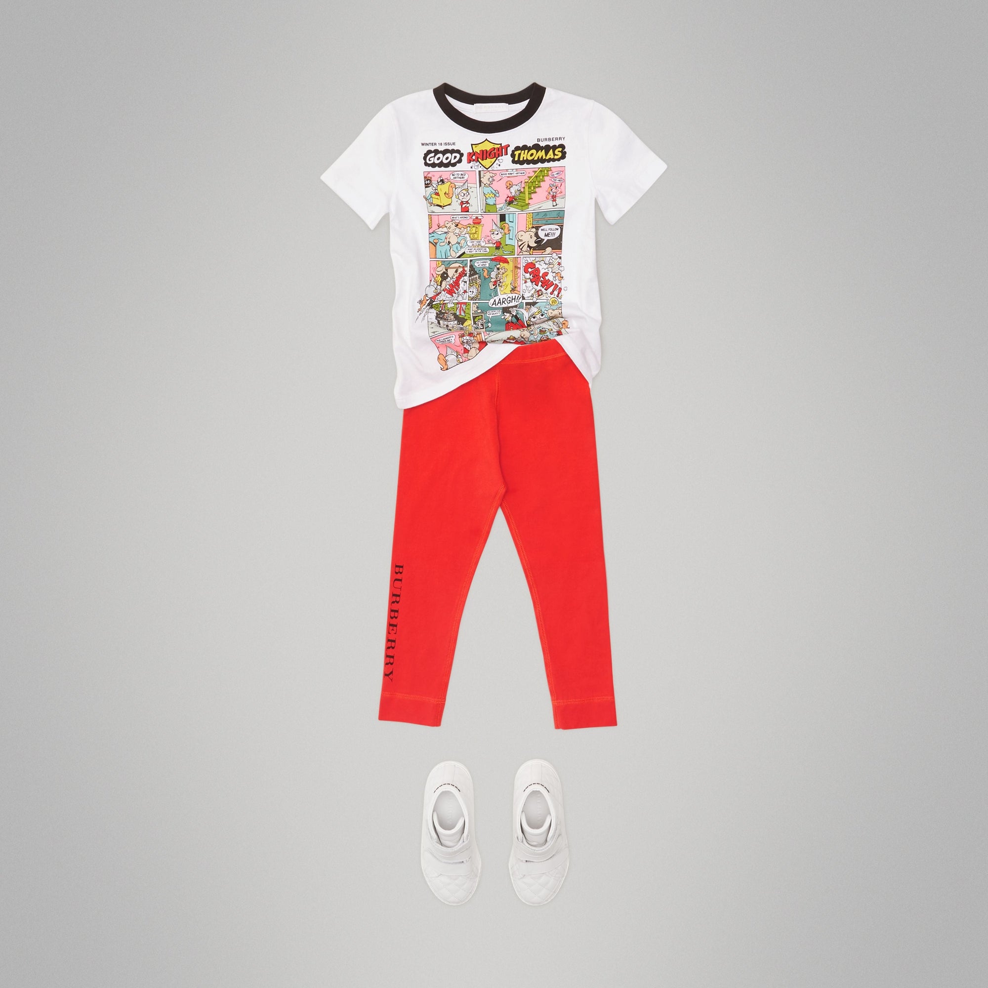 T-shirt à manches longues en coton - White