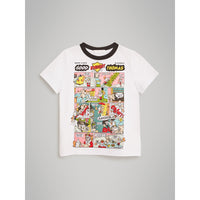 T-shirt à manches longues en coton - White
