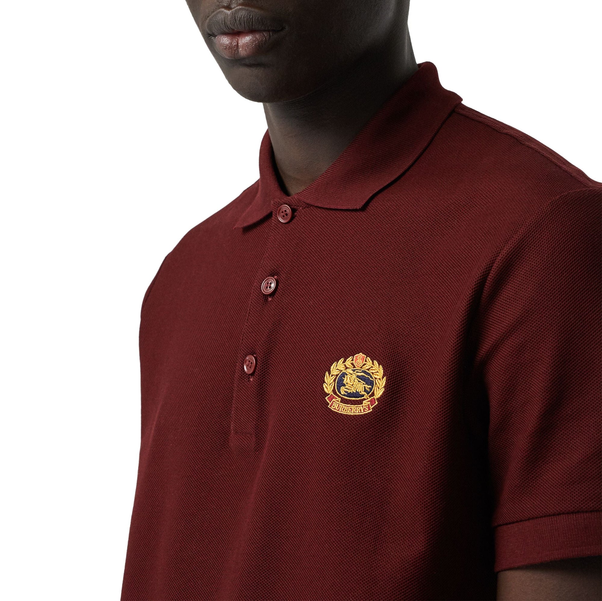 Polo à logo d'archive - Burgundy