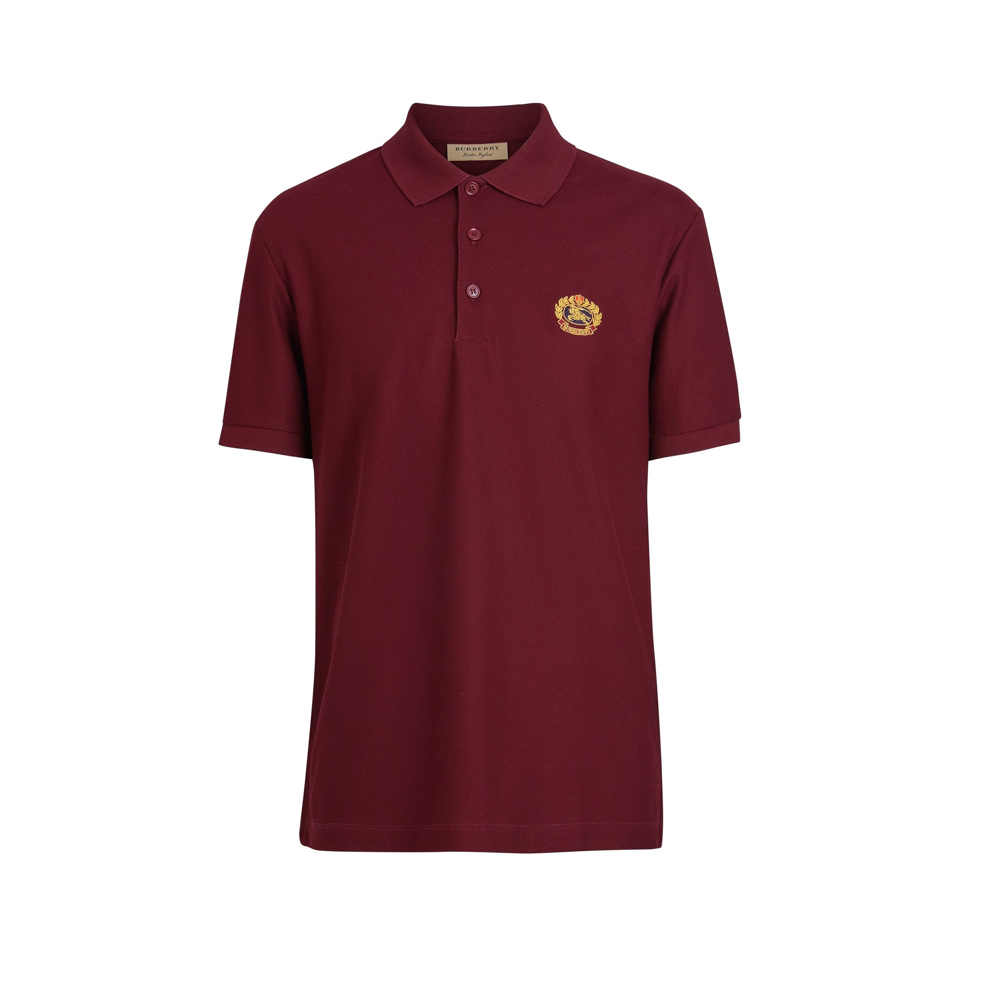 Polo à logo d'archive - Burgundy