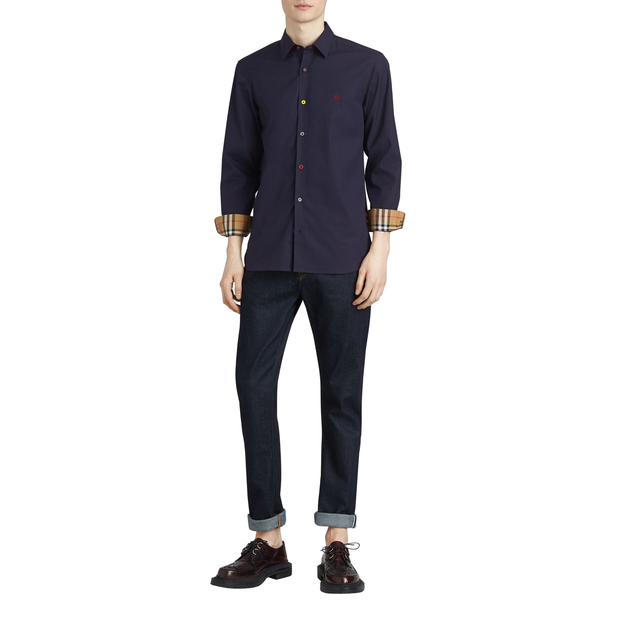 Chemise en coton extensible - Navy