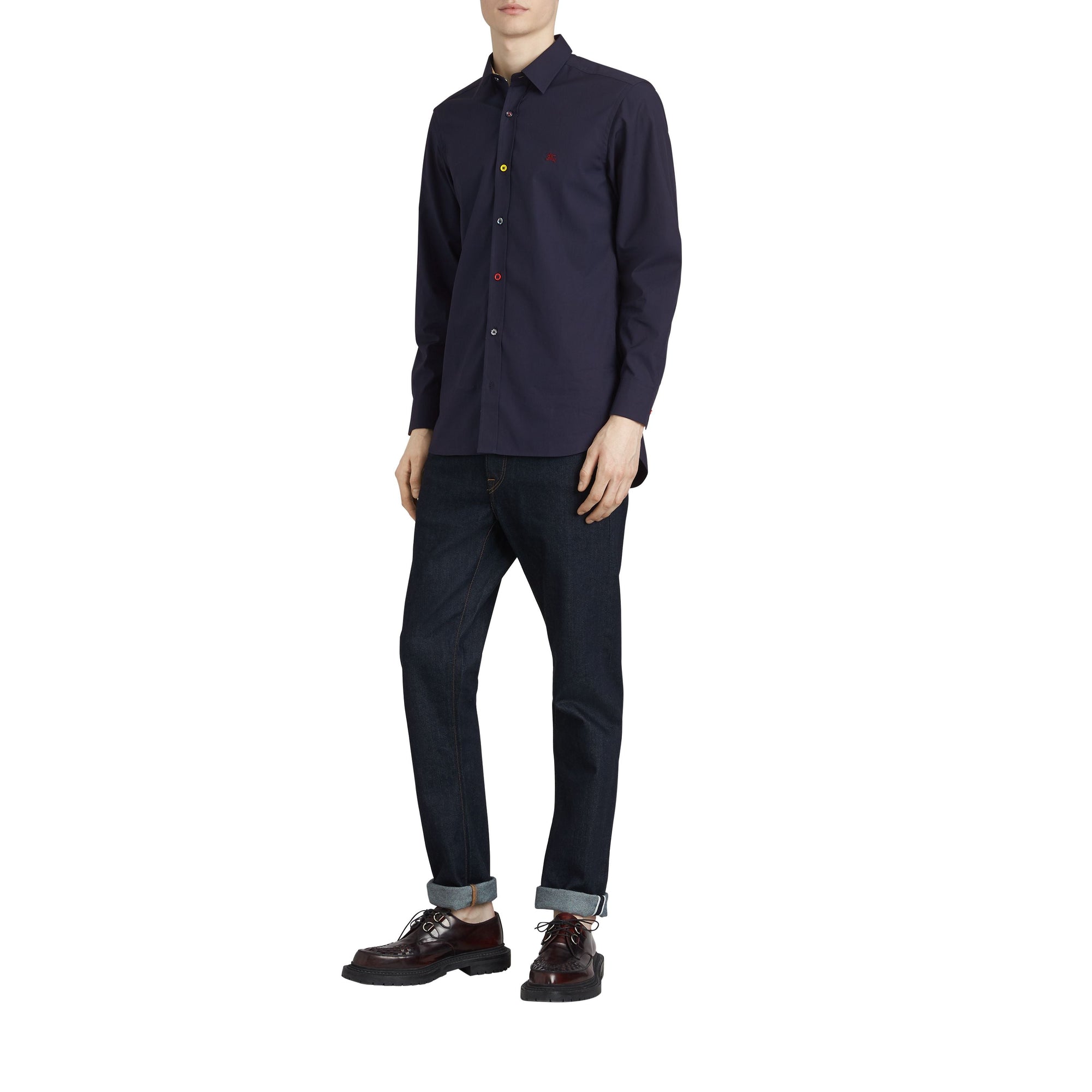 Chemise en coton extensible - Navy