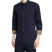 Chemise en coton extensible - Navy