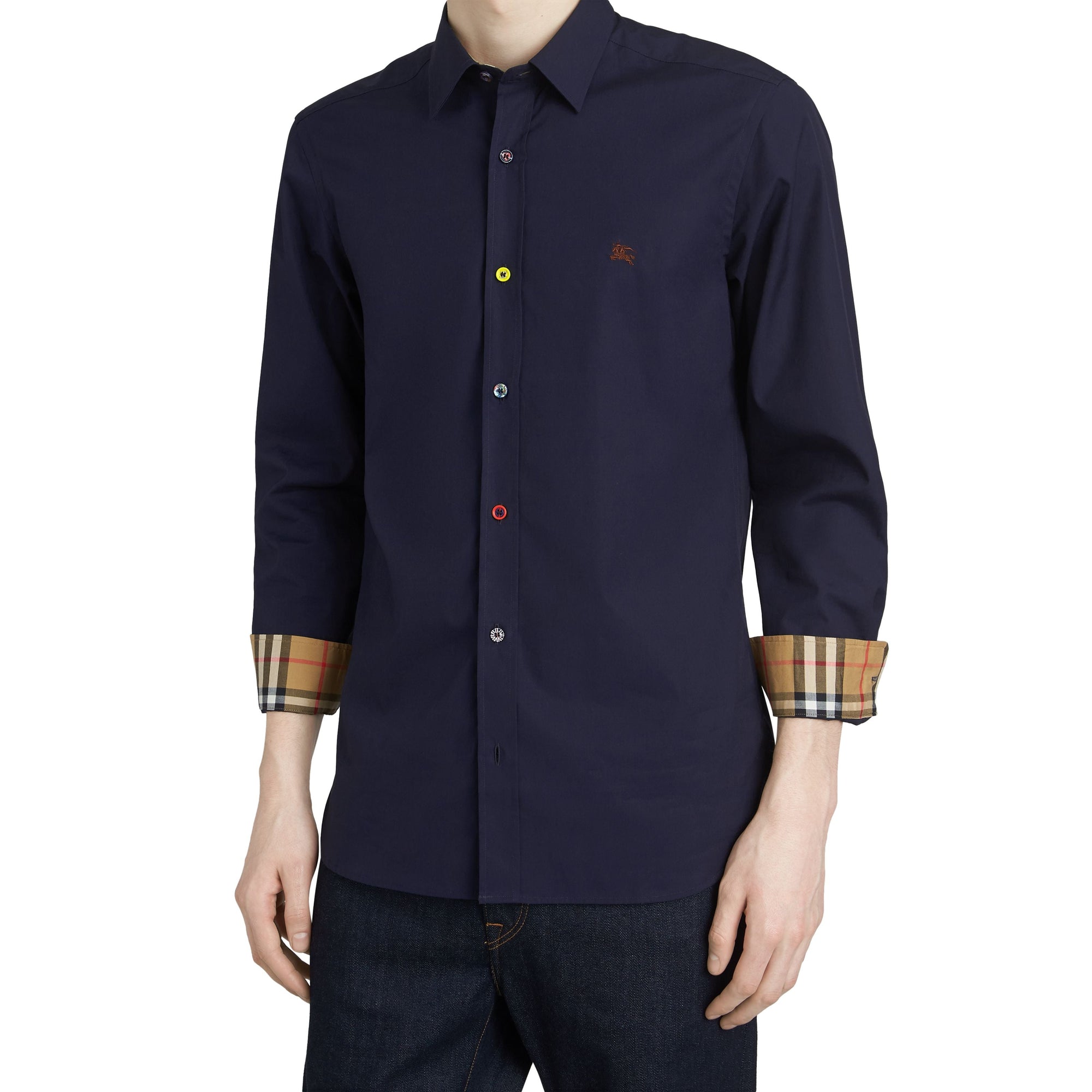 Chemise en coton extensible - Navy