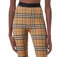 Legging à motif Vintage Check - Antique Yellow Check