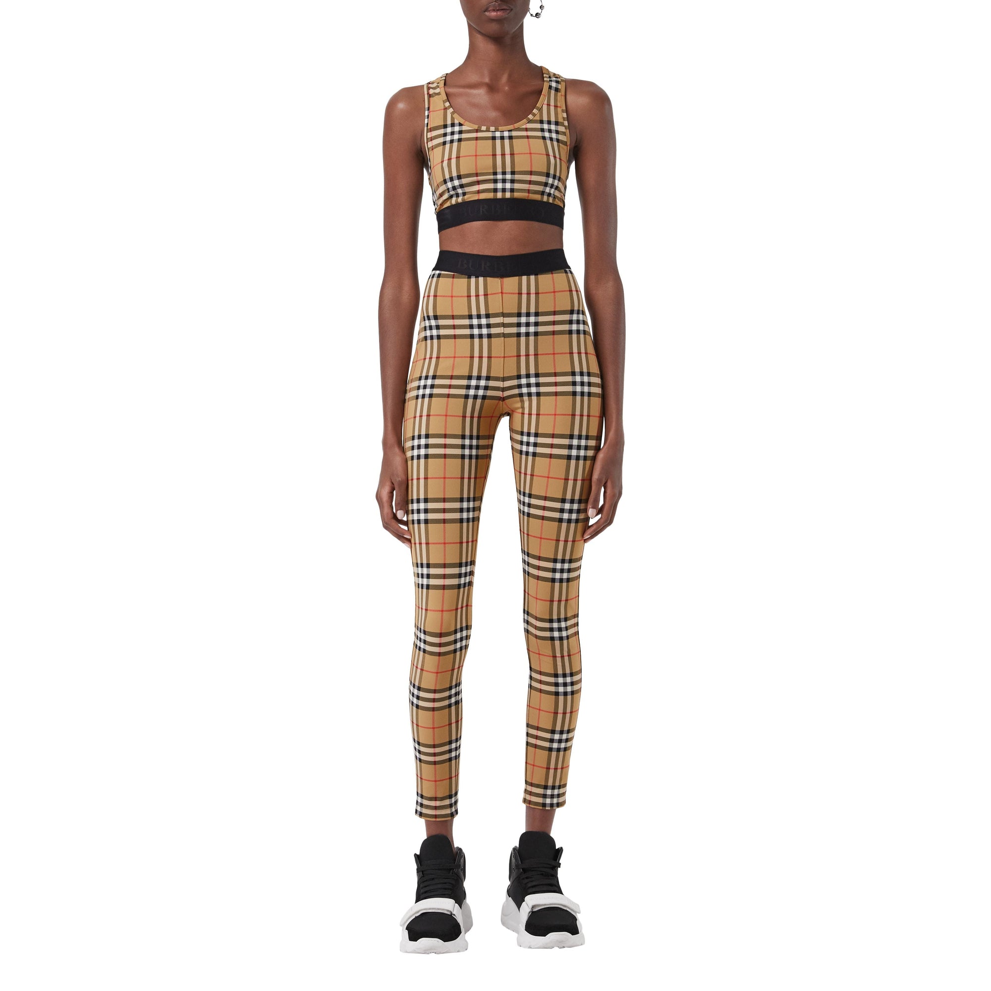 Legging à motif Vintage Check - Antique Yellow Check