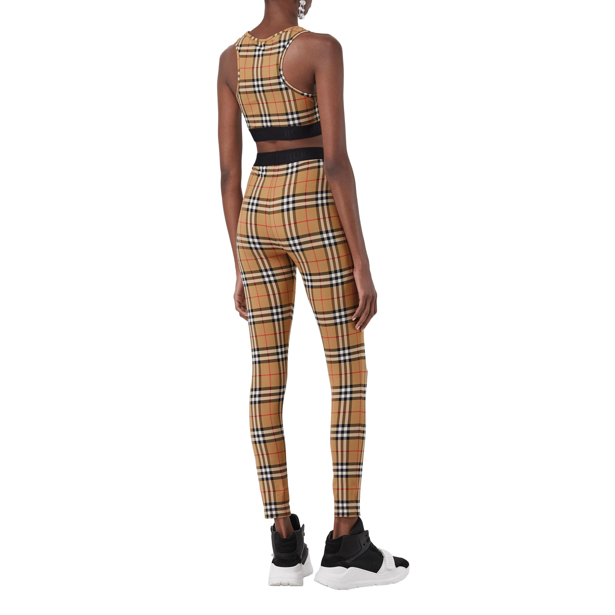 Legging à motif Vintage Check - Antique Yellow Check