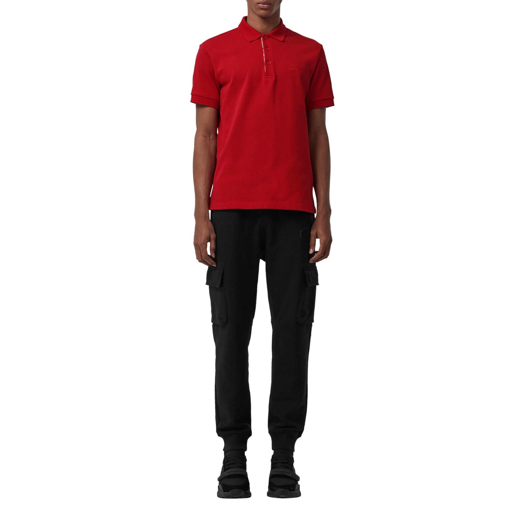 Polo à motif check - Military Red