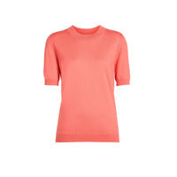Pull ras du cou en laine mérinos - Coral
