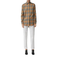 Chemise à motif Vintage Check avec bandes de satin - Antique Yellow Check