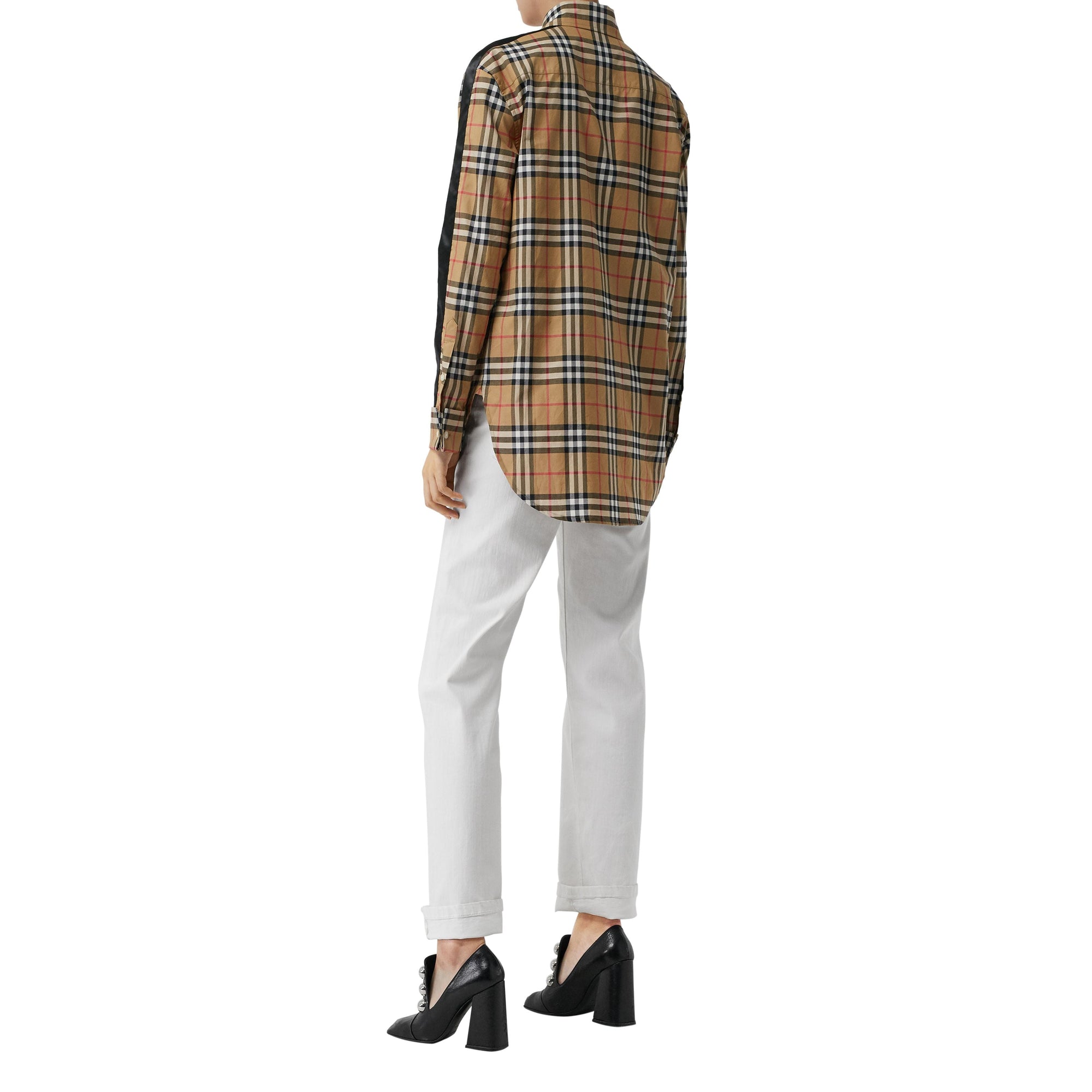 Chemise à motif Vintage Check avec bandes de satin - Antique Yellow Check