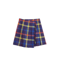 Kilt en laine tartan avec franges - Bright Navy Check