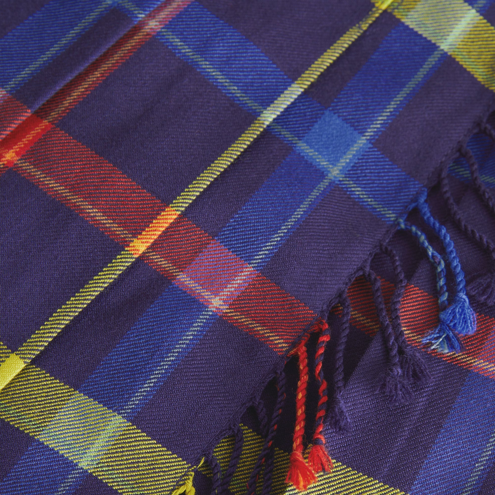 Kilt en laine tartan avec franges - Bright Navy Check