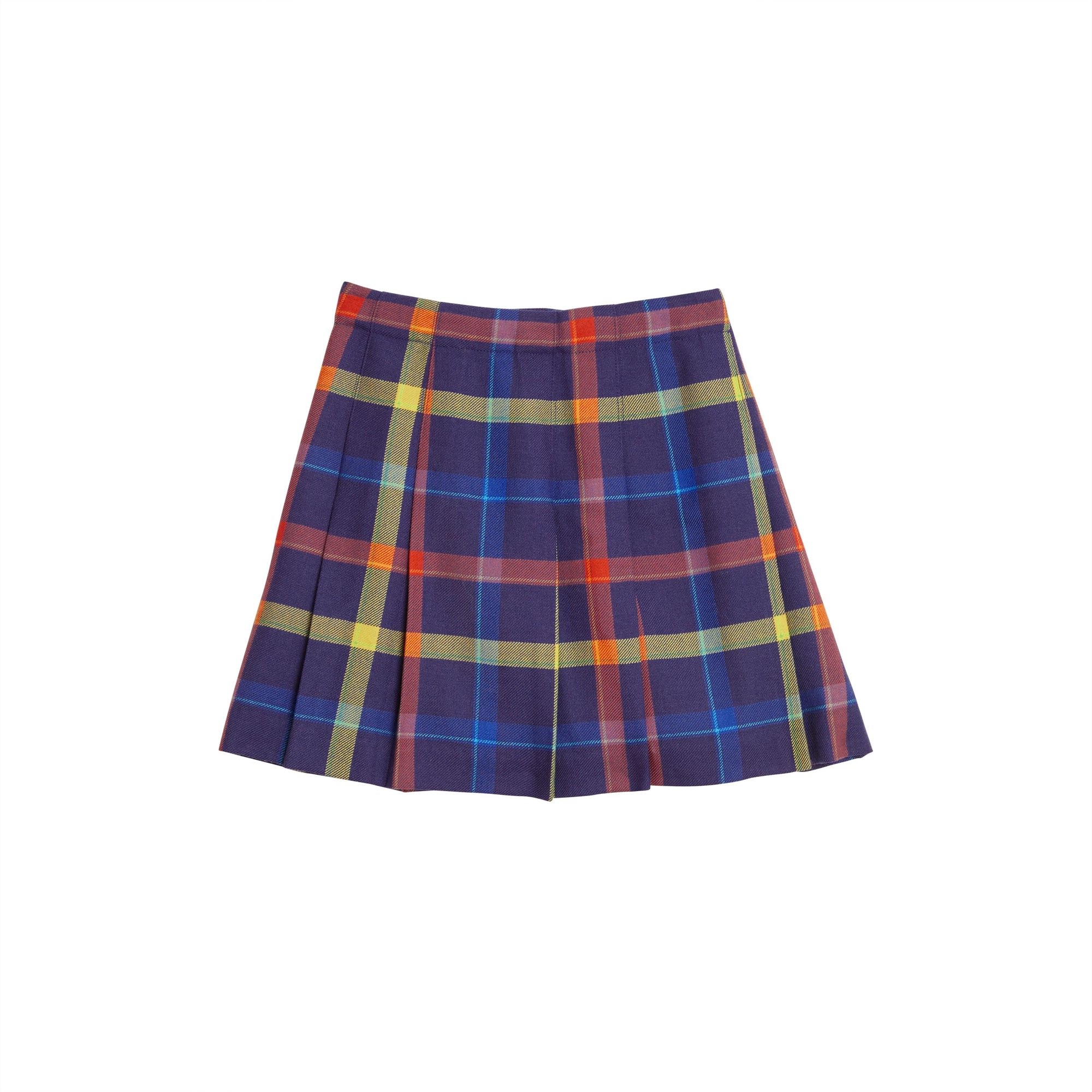 Kilt en laine tartan avec franges - Bright Navy Check