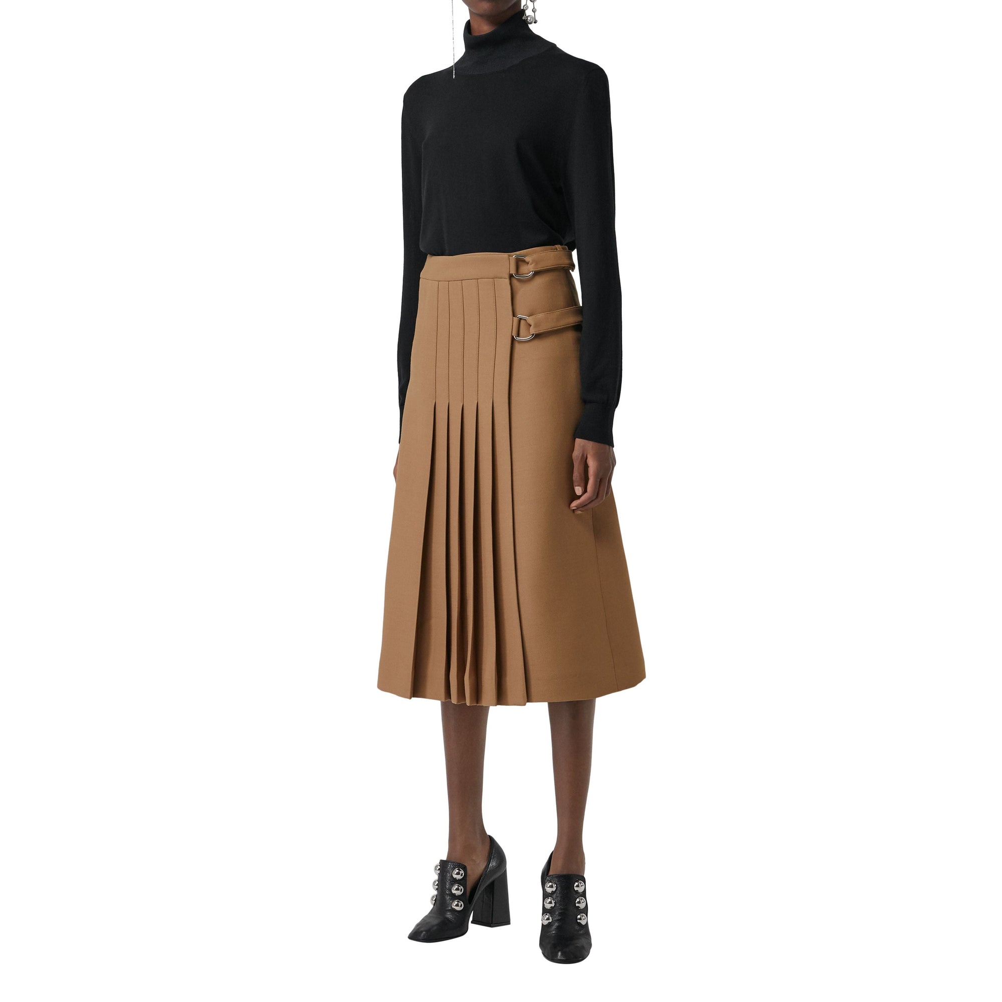 Kilt en laine et soie - Camel