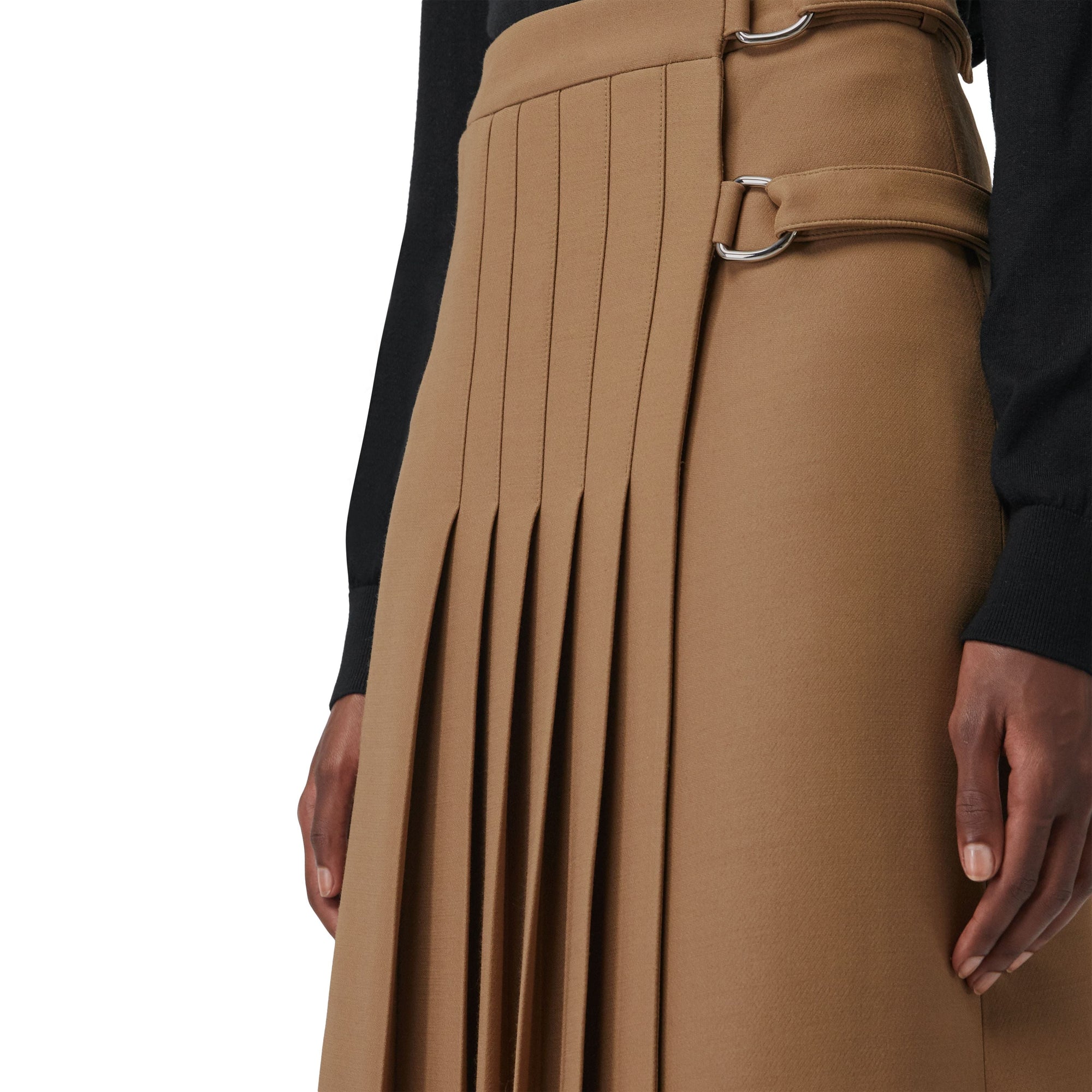 Kilt en laine et soie - Camel