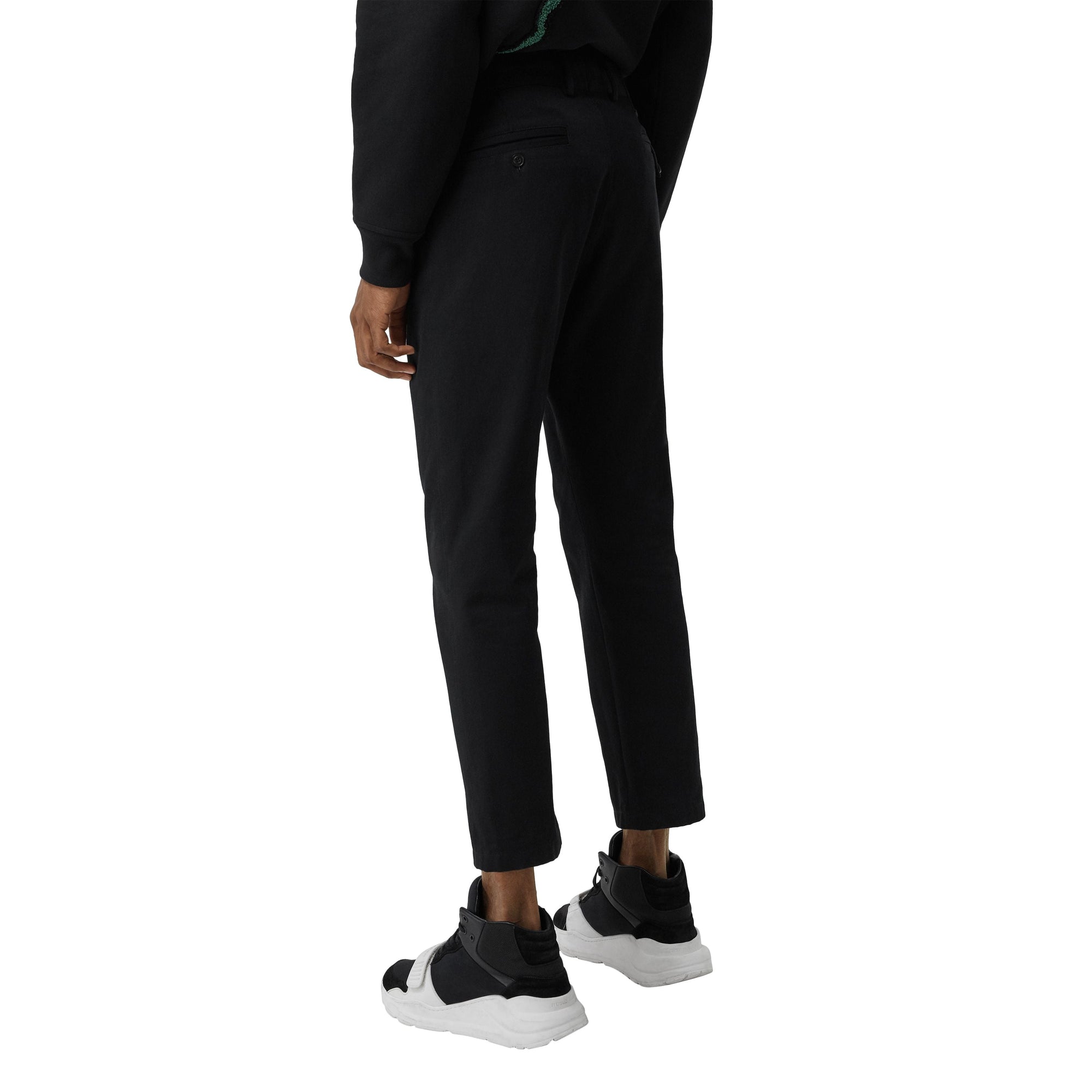 Pantalon chino slim en coton mélangé - Black