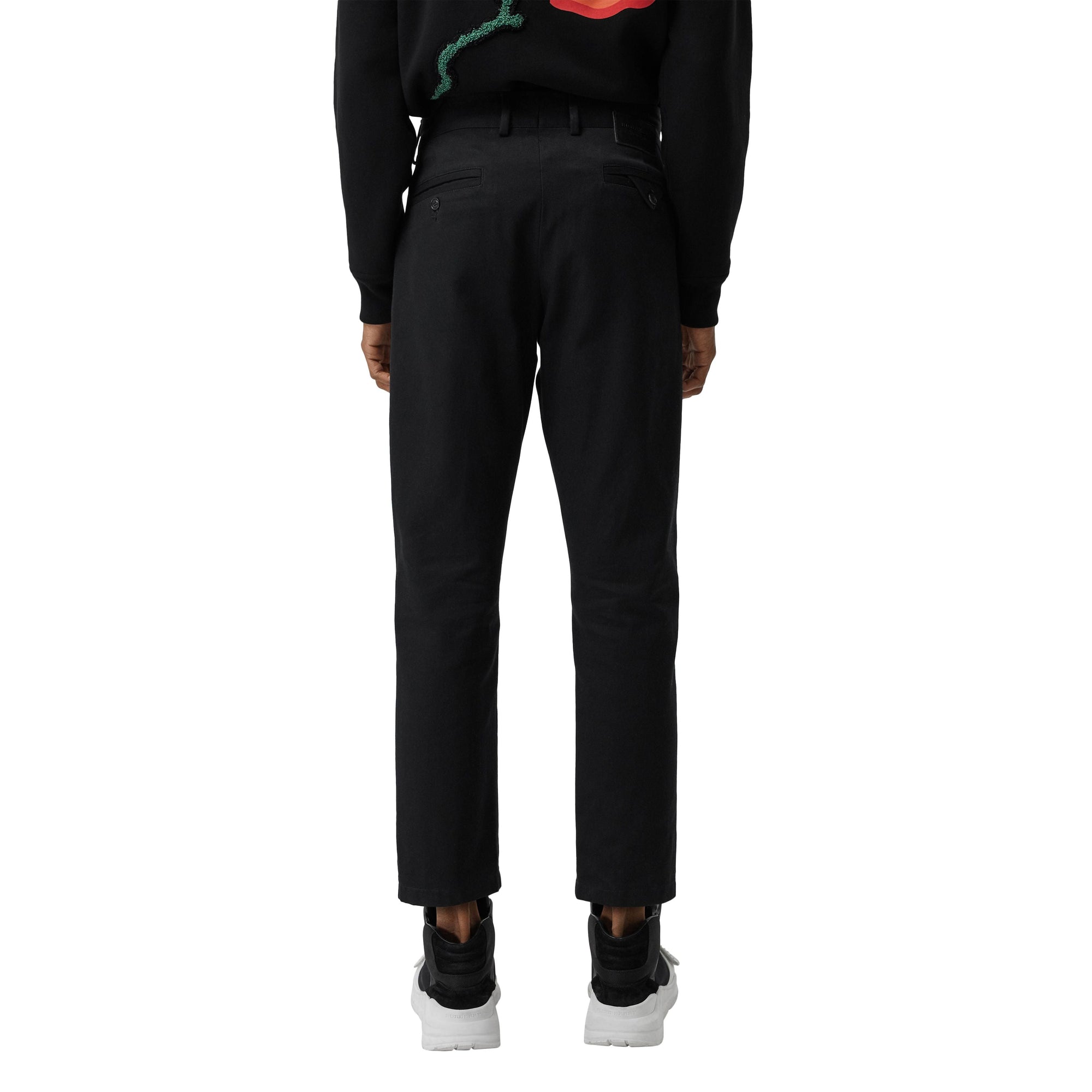 Pantalon chino slim en coton mélangé - Black