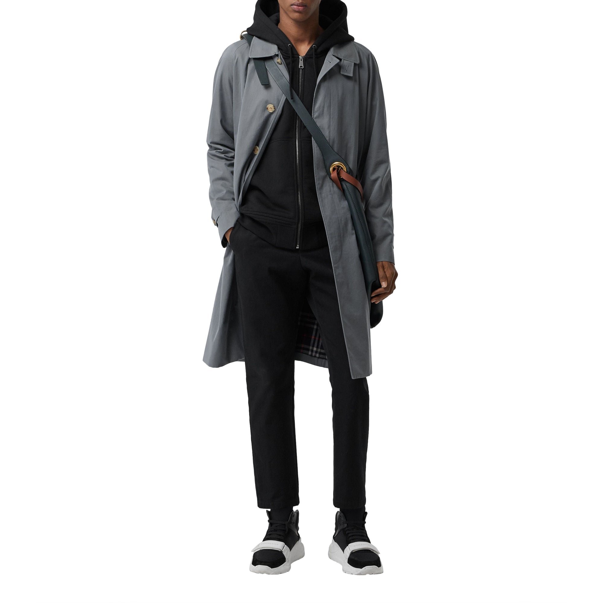 Pantalon chino slim en coton mélangé - Black