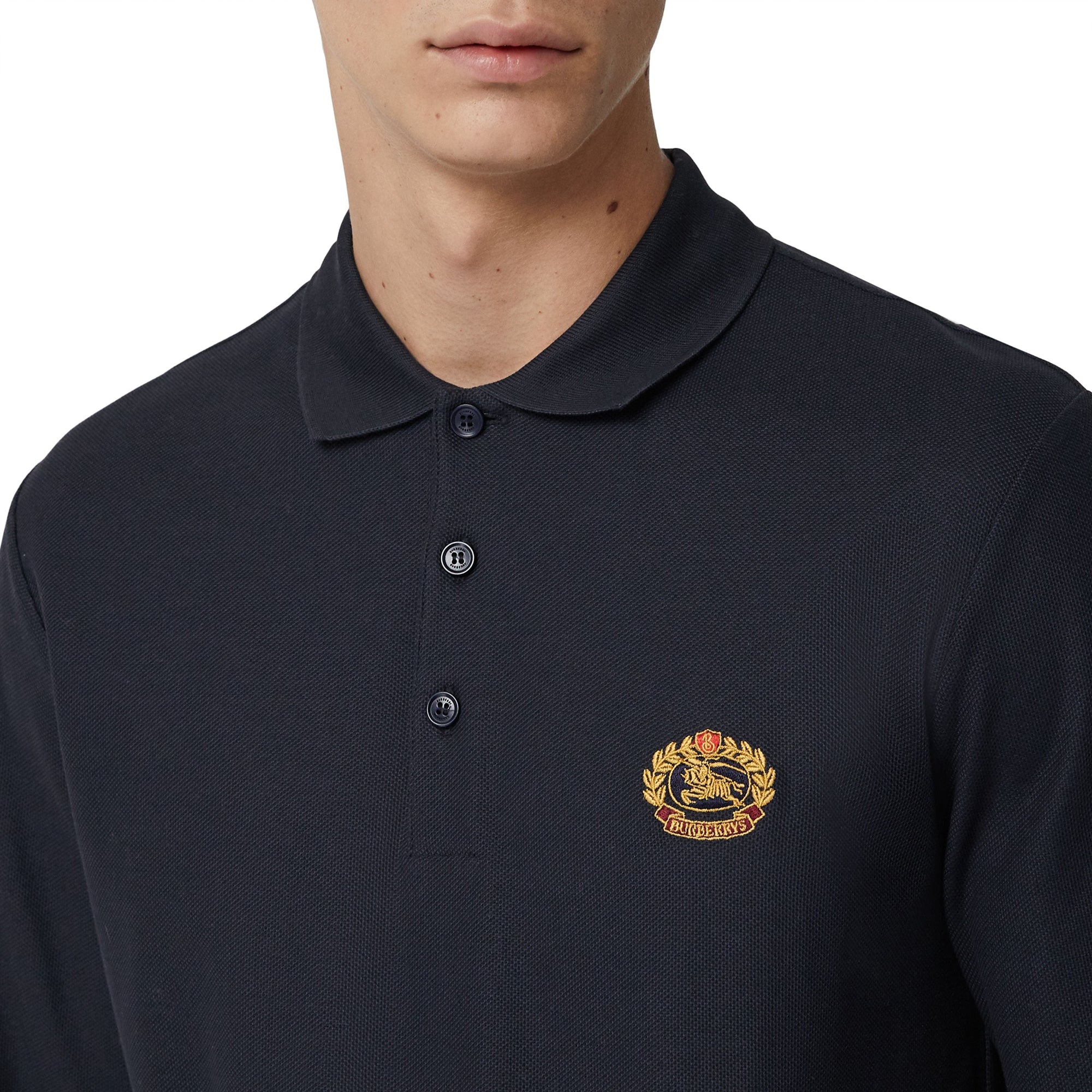 Polo à manches longues - Dark Navy