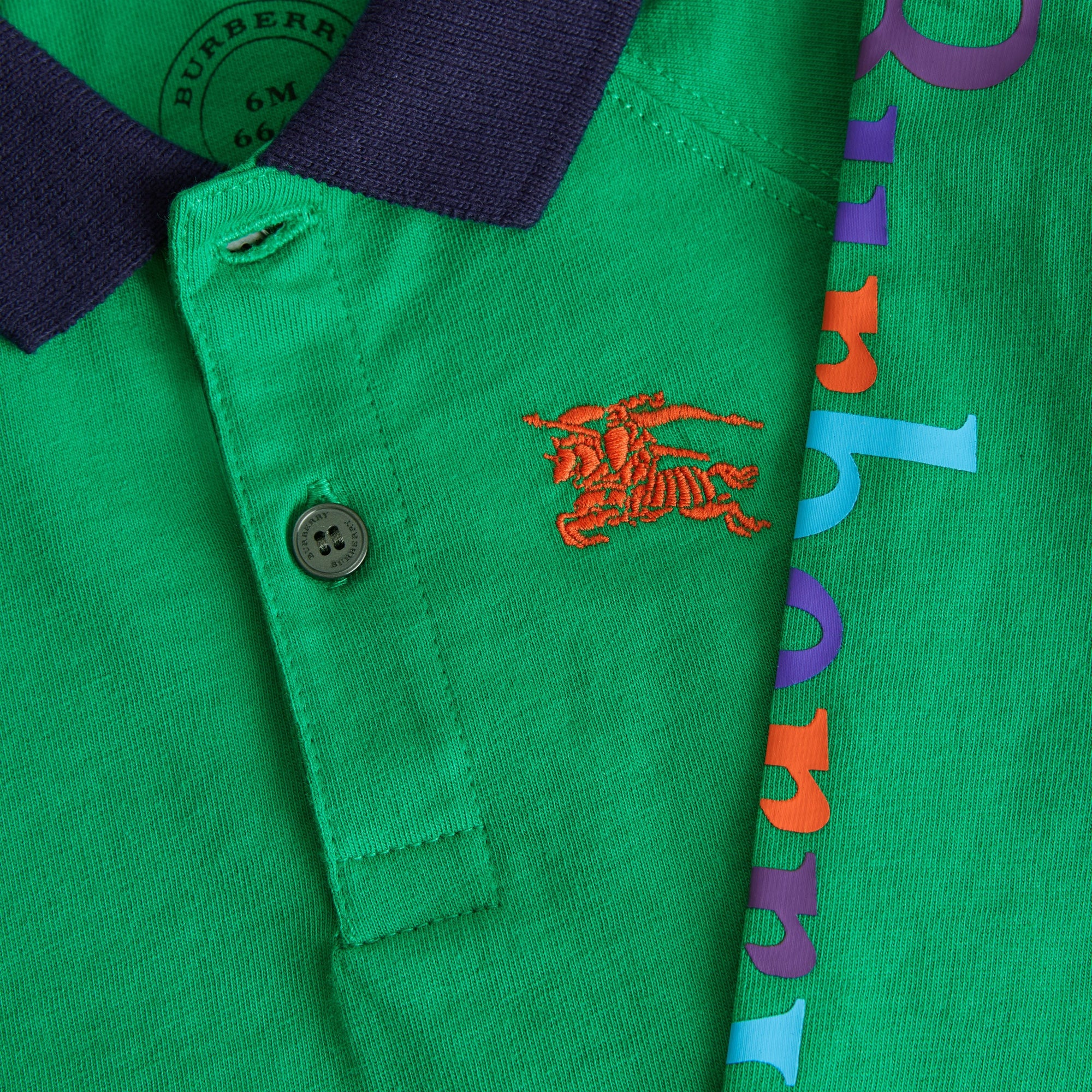 Polo à manches longues à logo d'archive - Bright Pigment Green