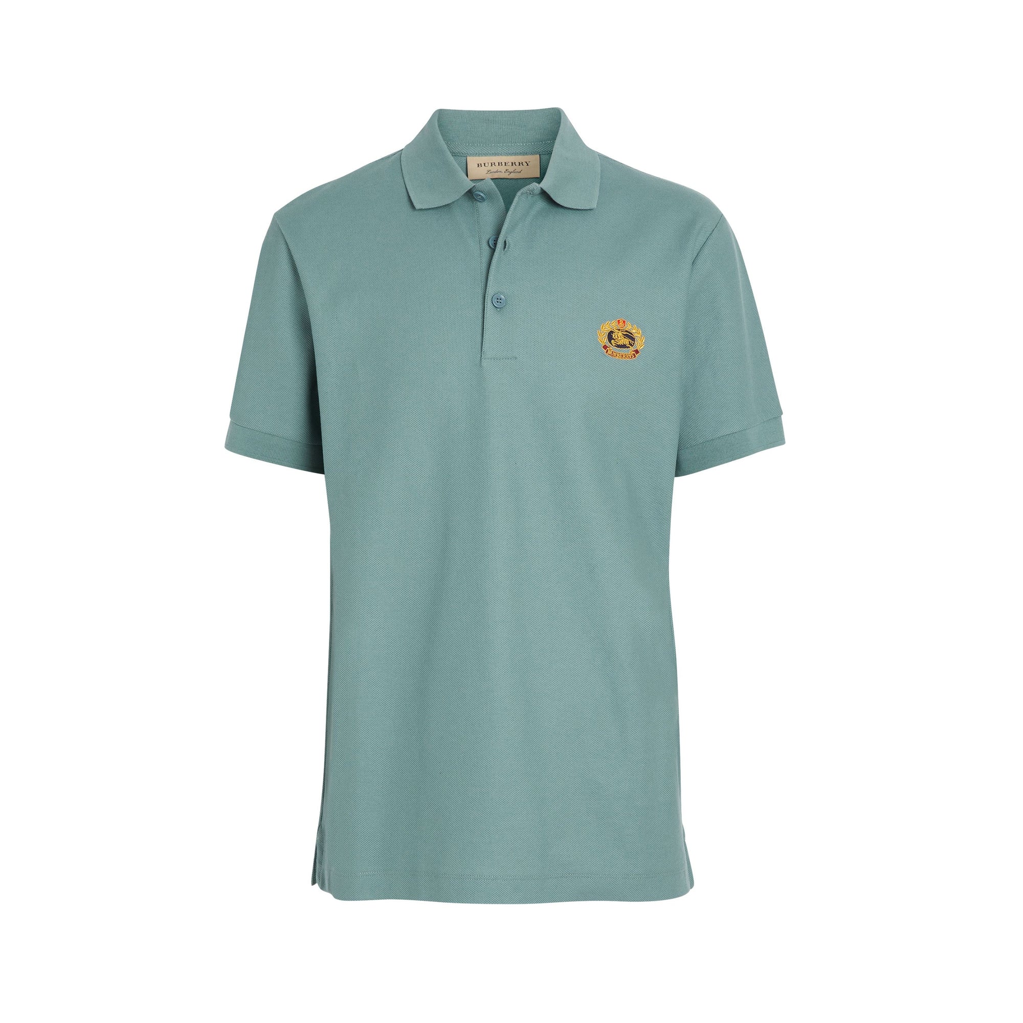 Polo à logo d'archive - Dusty Teal