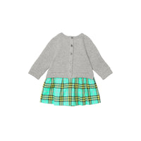 Robe pull en coton à motif check - Turquoise Check