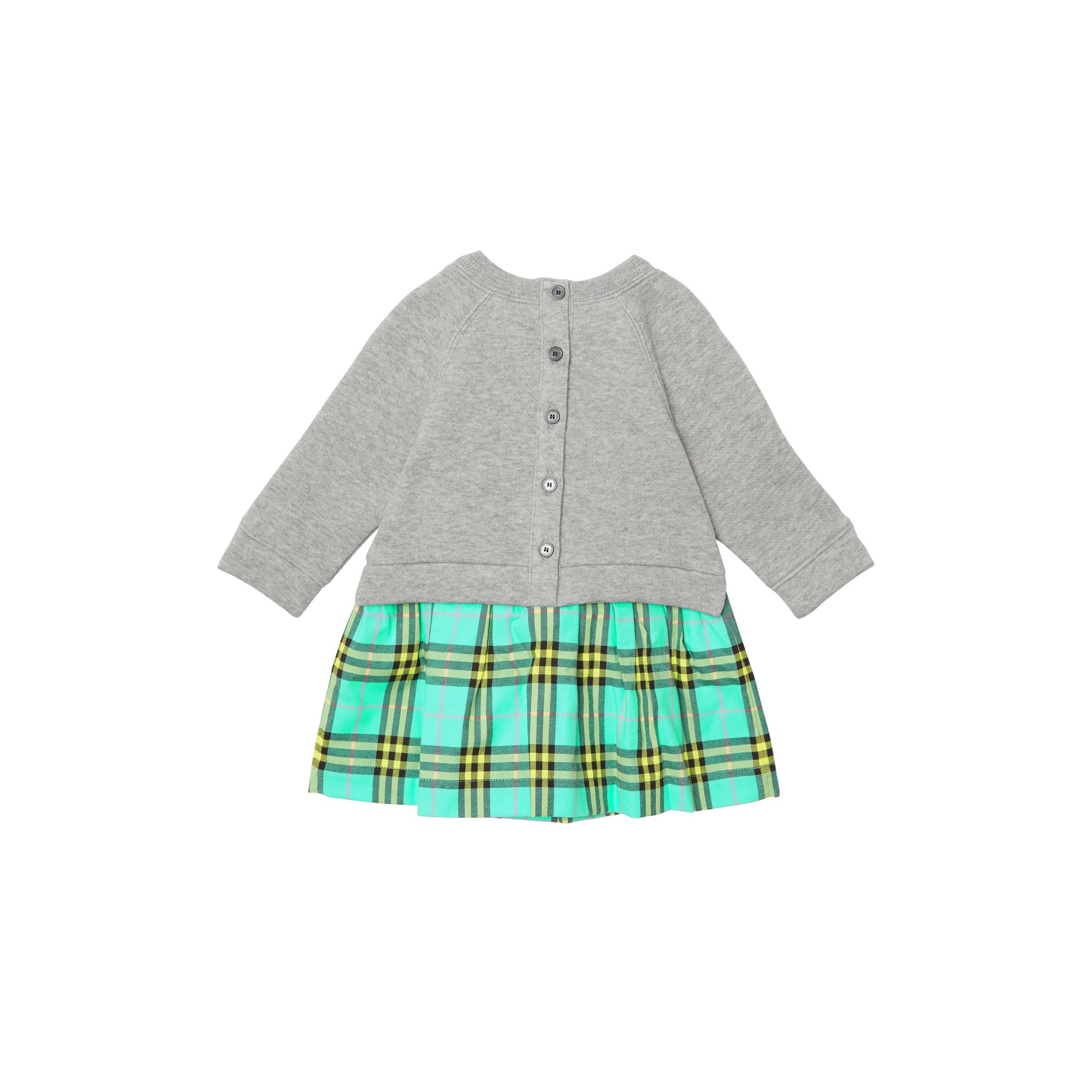 Robe pull en coton à motif check - Turquoise Check