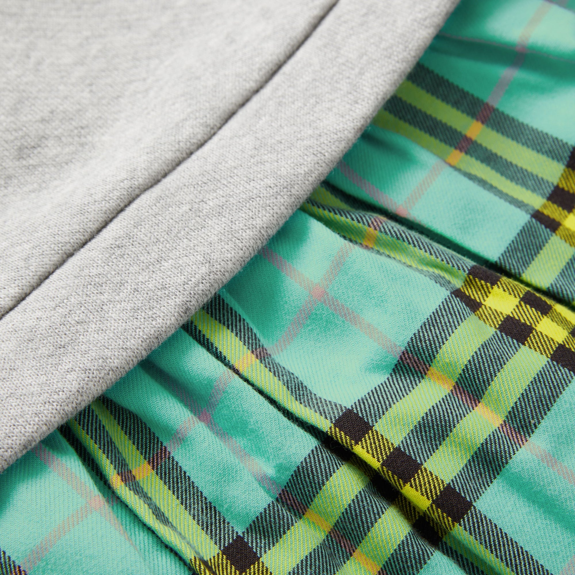 Robe pull en coton à motif check - Turquoise Check