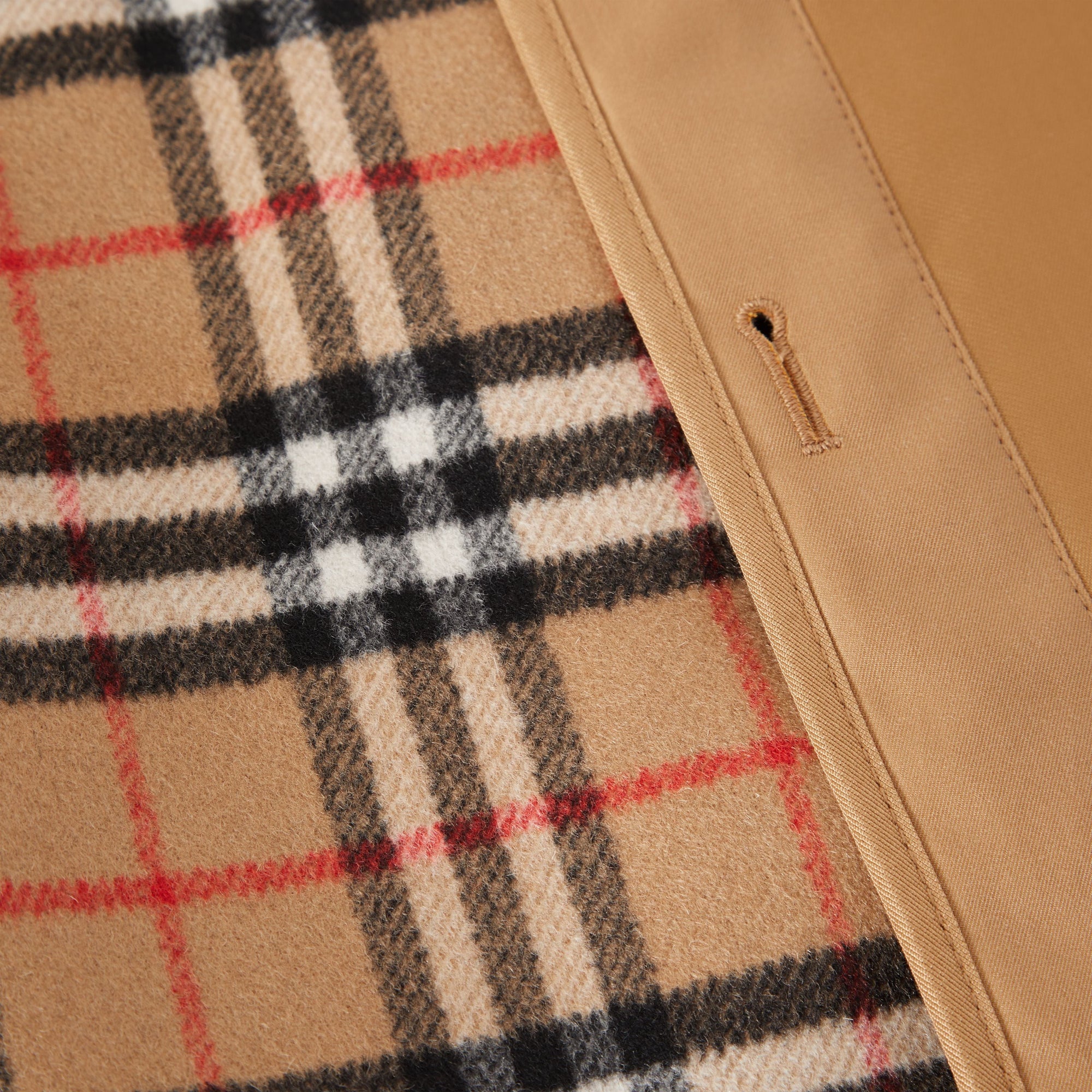 Gilet intérieur en laine et cachemire pour trench - Antique Yellow Check