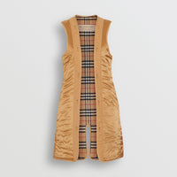 Gilet intérieur en laine et cachemire pour trench - Antique Yellow Check