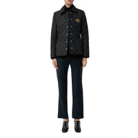 Veste matelassée à écusson brodé - Black