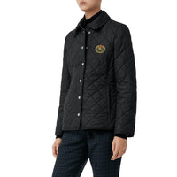 Veste matelassée à écusson brodé - Black