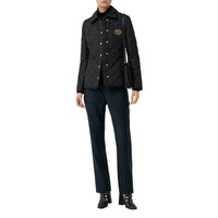 Veste matelassée à écusson brodé - Black
