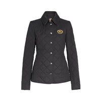 Veste matelassée à écusson brodé - Black