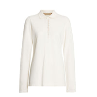 Polo à patte en piqué de coton - Ivory